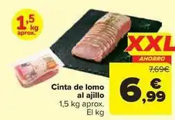 Carrefour Market Cinta de lomo al ajillo oferta