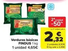 Carrefour Market Findus - verduras basicas oferta