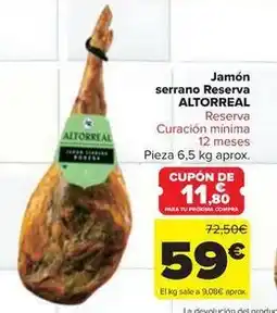 Carrefour Market Altorreal - jamon serrano reserva oferta