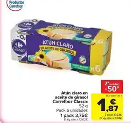 Carrefour Market Carrefour - atun claro en aceite de girasol classic oferta