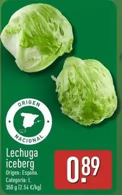 ALDI Lechuga iceberg oferta