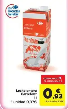 Carrefour Market Carrefour - leche entera oferta
