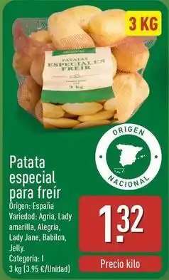 ALDI Patata especial para freir oferta