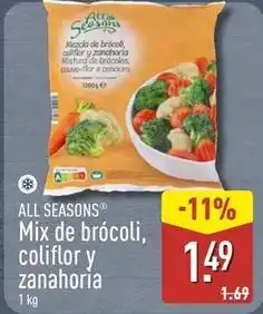 ALDI All seasons - mix de brocoli, coliflor y zanahoria oferta