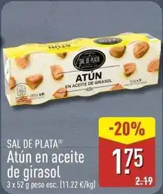 ALDI Sal de plata - atun en aceite de girasol oferta
