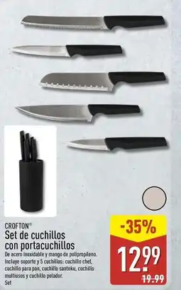 ALDI Crofton - set de cuchillos con portacuchillos oferta