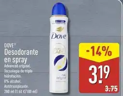ALDI Dove - desodorante en spray oferta