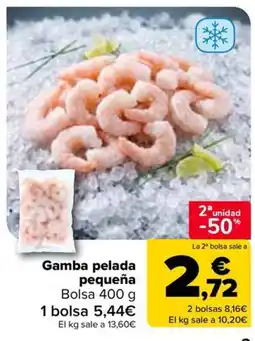 Carrefour Gamba pelada pequeña oferta