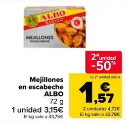 Carrefour Albo mejillones en escabeche oferta