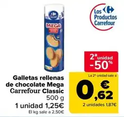 Carrefour Carrefour Galletas rellenas de chocolate Mega Classic oferta