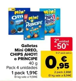 Carrefour Mini Oreo Chips Ahoy! Príncipe oferta