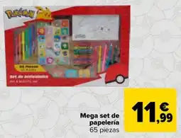 Carrefour Pokemon mega set de papelería oferta