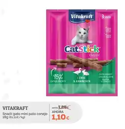 Supermercados MAS Vitakraft snack gato mini pato conejo oferta