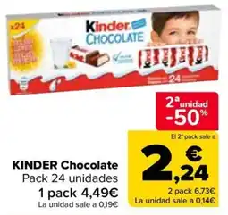 Carrefour Kinder Chocolate oferta