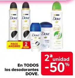 Carrefour Dove En todos los desodorantes oferta