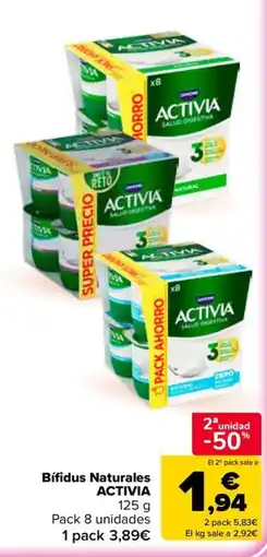 Carrefour Activia Bífidos Naturales oferta