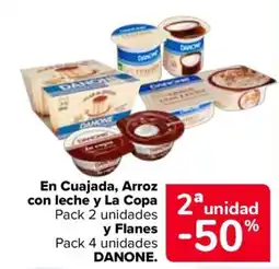 Carrefour Danone En cuajada arroz con leche y la copa flanes oferta