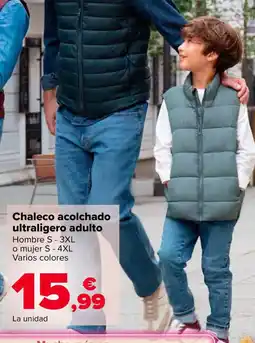 Carrefour Chaleco acolchado ultraligero adulto oferta