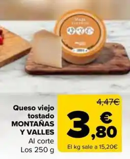 Carrefour Montañas y Valles Queso viejo tostado oferta