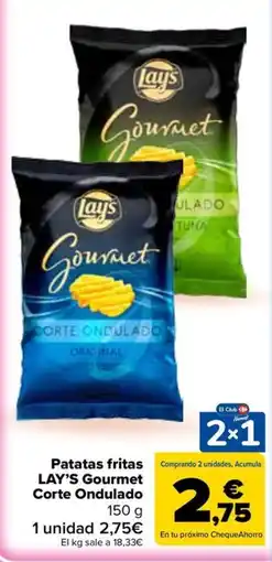 Carrefour Lay's Gourmet Corte Ondulado oferta