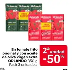 Carrefour Orlando En tomate frito original y con aceite de oliva virgen extra oferta