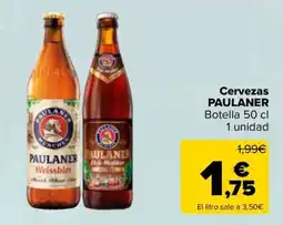 Carrefour Cervezas Paulaner oferta