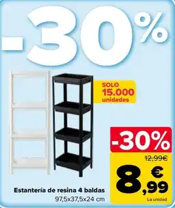 Carrefour Estantería de resina 4 baldas oferta
