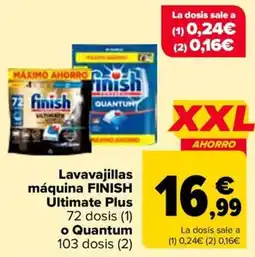 Carrefour Finish lavavajillas máquina Ultimate Plus o Quantum oferta