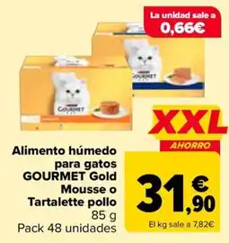Carrefour Gourmet gold mousse o tartalette pollo oferta