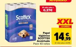Carrefour Scottex papel higiénico Acolchado oferta