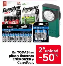 Carrefour Energizer En todas pilas y linternas oferta