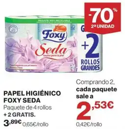 El Corte Inglés Foxy seda papel higienico oferta