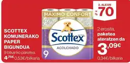 El Corte Inglés Scottex komunerako paper bigundua oferta