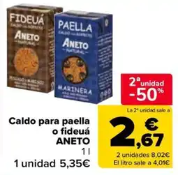 Carrefour Aneto caldo para paella o fideuá oferta
