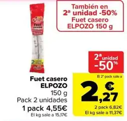 Carrefour Fuet casero ELPOZO oferta