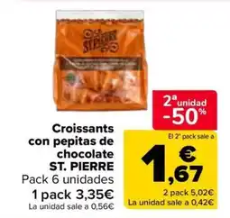 Carrefour St. pierre croissants con pepitas de chocolate oferta
