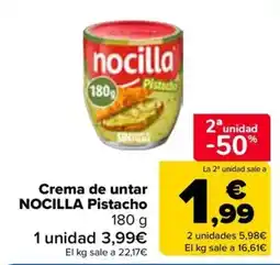 Carrefour nocilla crema de untar pistacho oferta