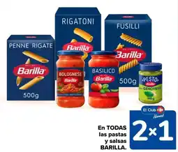 Carrefour Barilla en todas las pastas y salsas oferta