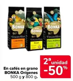 Carrefour Bonka En cafes en grano orígenes oferta