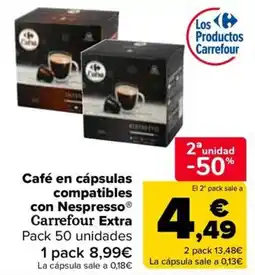 Carrefour Carrefour Extra café en cápsulas compatibles con Nespresso® oferta