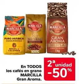 Carrefour Marcilla En todos los cafes en grano Gran Aroma oferta