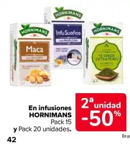 Carrefour Hornimans en infusiones oferta