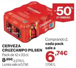 El Corte Inglés Cruzcampo Pilsen oferta