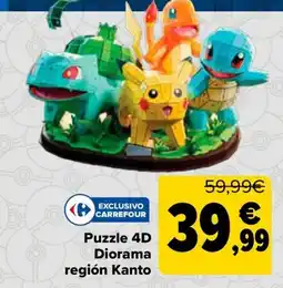 Carrefour Carrefour Puzzle 4D Diorama región Kanto oferta