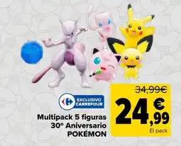 Carrefour Pokémon Multipack 5 figuras 30º Aniversario oferta