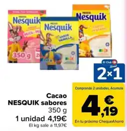 Carrefour Nesquik cacao sabores oferta