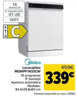 Carrefour Midea lavavajillas mdw pf1433cw oferta