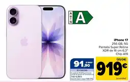 Carrefour iPhone 17 256 GB, 5G oferta