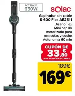 Carrefour solac aspirador sin cable s-600 flex ae2511 oferta