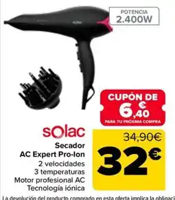 Carrefour solac secador ac expert pro-ion oferta